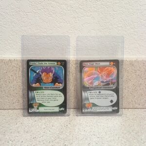 DBZ Dragon Ball Z Lot of 2 FOIL Cards Black Finger Block and Trunk Finds Rare